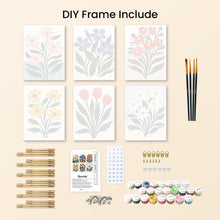 Load image into Gallery viewer, Mini Paint by numbers 6"x8" (6 pieces) - Modern Flowers