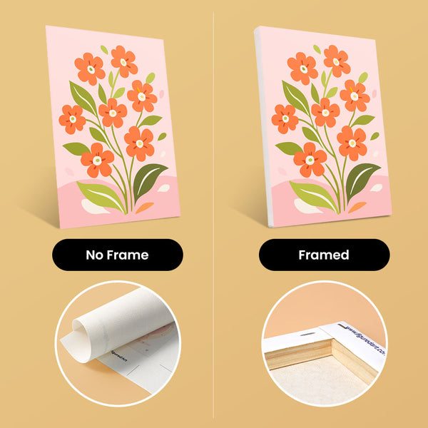 Mini Paint by numbers 6"x8" (6 pieces) - Spring Flowers