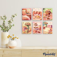Load image into Gallery viewer, Mini Paint by numbers 6"x8" (6 pieces) - Love Gifts