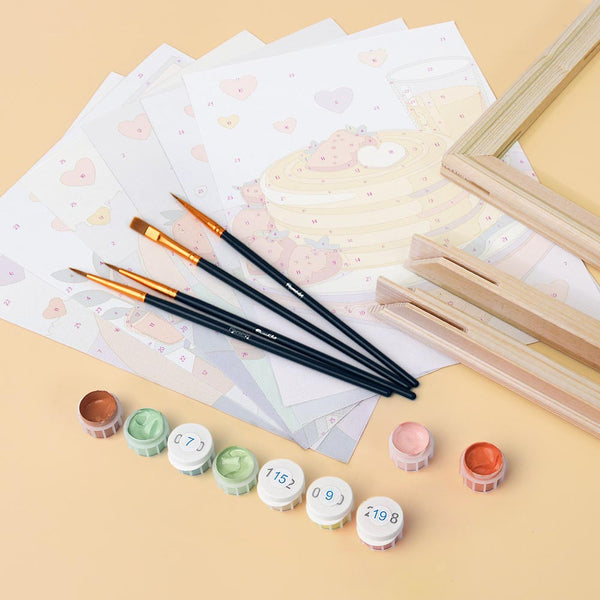 Mini Paint by numbers 6"x8" (6 pieces) - Everyday Love