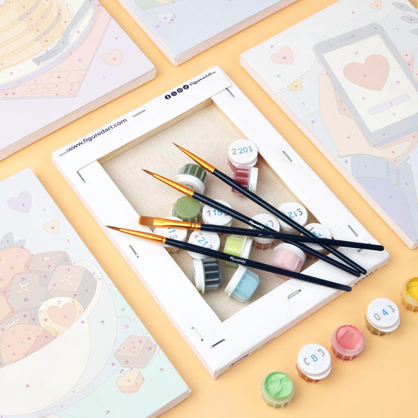 Mini Paint by numbers 6"x8" (6 pieces) - Everyday Love