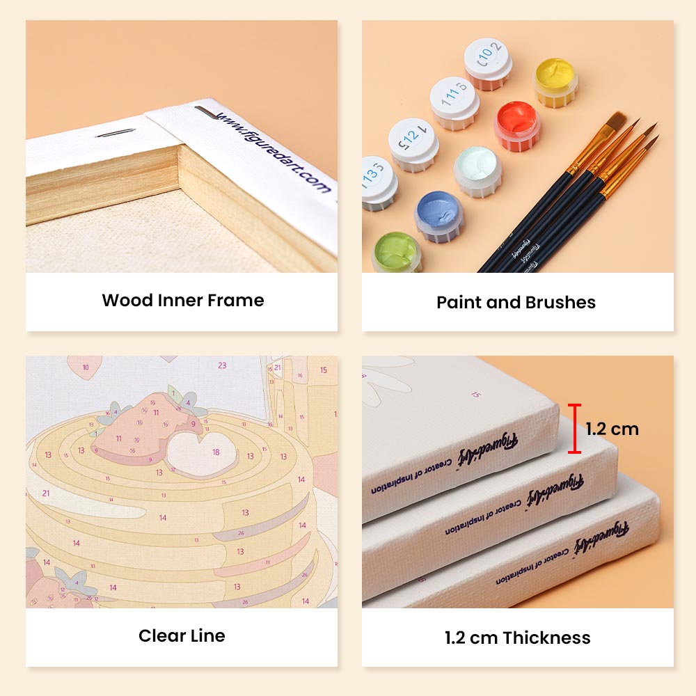 Mini Paint by numbers 6"x8" (6 pieces) - Everyday Love