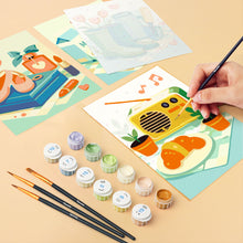 Load image into Gallery viewer, Mini Paint by numbers 6"x8" (6 pieces) - Little Joys