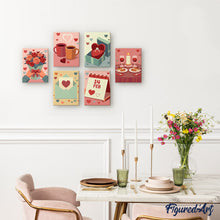 Load image into Gallery viewer, Mini Paint by numbers 6"x8" (6 pieces) - Moments of Joy