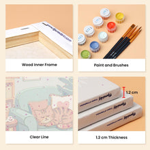 Load image into Gallery viewer, Mini Paint by numbers 6"x8" (6 pieces) - Cozy Love