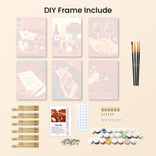 Load image into Gallery viewer, Mini Paint by numbers 6"x8" (6 pieces) - Romance and Love