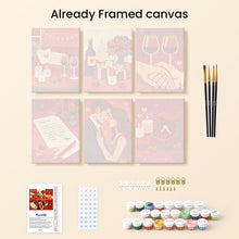 Load image into Gallery viewer, Mini Paint by numbers 6"x8" (6 pieces) - Romance and Love