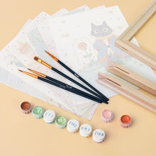 Load image into Gallery viewer, Mini Paint by numbers 6"x8" (6 pieces) - Little Cat