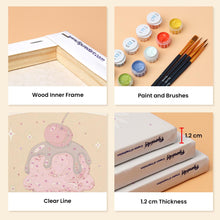Load image into Gallery viewer, Mini Paint by numbers 6"x8" (6 pieces) - Vintage Ice Cream