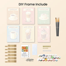 Load image into Gallery viewer, Mini Paint by numbers 6"x8" (6 pieces) - Classic Coffee