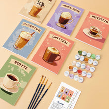 Load image into Gallery viewer, Mini Paint by numbers 6"x8" (6 pieces) - Coffees of the World