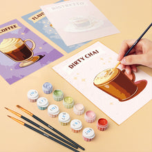 Load image into Gallery viewer, Mini Paint by numbers 6"x8" (6 pieces) - Coffees of the World
