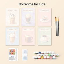 Load image into Gallery viewer, Mini Paint by numbers 6"x8" (6 pieces) - Coffees of the World