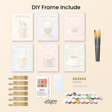Load image into Gallery viewer, Mini Paint by numbers 6"x8" (6 pieces) - Coffees of the World
