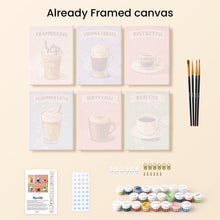 Load image into Gallery viewer, Mini Paint by numbers 6"x8" (6 pieces) - Coffees of the World