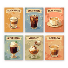 Load image into Gallery viewer, Mini Paint by numbers 6"x8" (6 pieces) - Specialty Coffee Figured'Art
