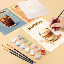Load image into Gallery viewer, Mini Paint by numbers 6"x8" (6 pieces) - Specialty Coffee
