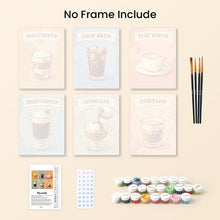 Load image into Gallery viewer, Mini Paint by numbers 6"x8" (6 pieces) - Specialty Coffee