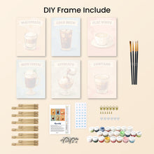 Load image into Gallery viewer, Mini Paint by numbers 6"x8" (6 pieces) - Specialty Coffee