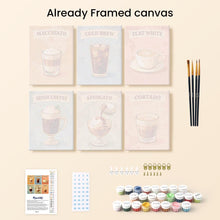 Load image into Gallery viewer, Mini Paint by numbers 6"x8" (6 pieces) - Specialty Coffee