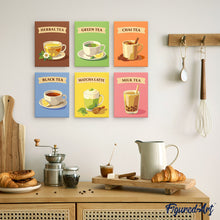 Load image into Gallery viewer, Mini Paint by numbers 6"x8" (6 pieces) - Teas of the World