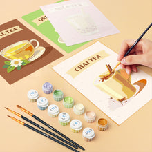 Load image into Gallery viewer, Mini Paint by numbers 6"x8" (6 pieces) - Teas of the World
