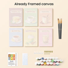 Load image into Gallery viewer, Mini Paint by numbers 6"x8" (6 pieces) - Teas of the World