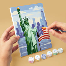 Load image into Gallery viewer, Mini Paint by numbers 6"x8" (6 pieces) - Hello USA