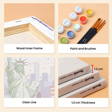 Load image into Gallery viewer, Mini Paint by numbers 6"x8" (6 pieces) - Hello USA