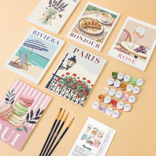 Load image into Gallery viewer, Mini Paint by numbers 6"x8" (6 pieces) - Chic France