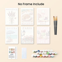 Load image into Gallery viewer, Mini Paint by numbers 6"x8" (6 pieces) - Chic France