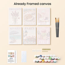 Load image into Gallery viewer, Mini Paint by numbers 6"x8" (6 pieces) - Chic France