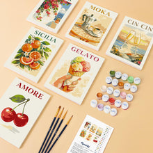 Load image into Gallery viewer, Mini Paint by numbers 6"x8" (6 pieces) - Dolce Italy