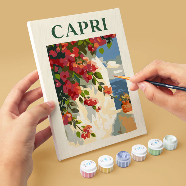 Mini Paint by numbers 6"x8" (6 pieces) - Dolce Italy