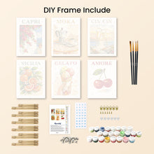 Load image into Gallery viewer, Mini Paint by numbers 6"x8" (6 pieces) - Dolce Italy