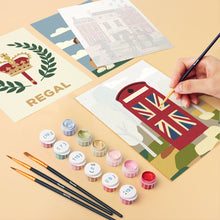 Load image into Gallery viewer, Mini Paint by numbers 6"x8" (6 pieces) - British Charm