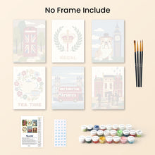Load image into Gallery viewer, Mini Paint by numbers 6"x8" (6 pieces) - British Charm