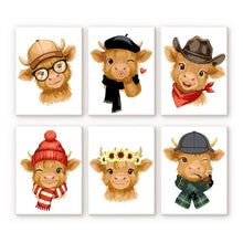 Load image into Gallery viewer, Mini Paint by numbers 6"x8" (6 pieces) - Country Cuties Figured'Art