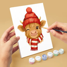Load image into Gallery viewer, Mini Paint by numbers 6"x8" (6 pieces) - Country Cuties