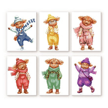 Load image into Gallery viewer, Mini Paint by numbers 6"x8" (6 pieces) - Pastel Farm Tales Figured'Art