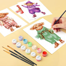 Load image into Gallery viewer, Mini Paint by numbers 6"x8" (6 pieces) - Pastel Farm Tales