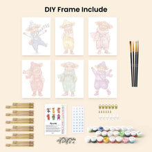 Load image into Gallery viewer, Mini Paint by numbers 6"x8" (6 pieces) - Pastel Farm Tales