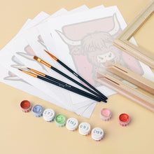 Load image into Gallery viewer, Mini Paint by numbers 6"x8" (6 pieces) - Moo Crew