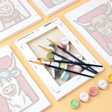 Load image into Gallery viewer, Mini Paint by numbers 6"x8" (6 pieces) - Moo Crew