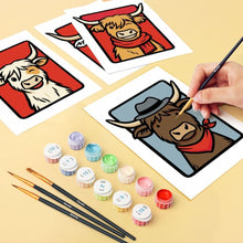 Load image into Gallery viewer, Mini Paint by numbers 6"x8" (6 pieces) - Moo Crew