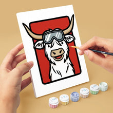 Load image into Gallery viewer, Mini Paint by numbers 6"x8" (6 pieces) - Moo Crew