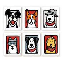 Load image into Gallery viewer, Mini Paint by numbers 6"x8" (6 pieces) - Bandana Buddies 1 Figured'Art