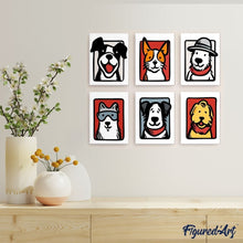 Load image into Gallery viewer, Mini Paint by numbers 6"x8" (6 pieces) - Bandana Buddies 1