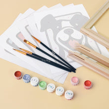 Load image into Gallery viewer, Mini Paint by numbers 6"x8" (6 pieces) - Bandana Buddies 1