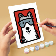 Load image into Gallery viewer, Mini Paint by numbers 6"x8" (6 pieces) - Bandana Buddies 1